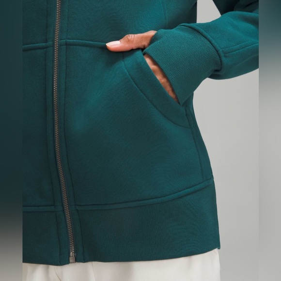 ❌SOLD❌NWT Lululemon Scuba Oversized Funnel-Neck Full Zip in Storm Teal size XS/S - Picture 4 of 10